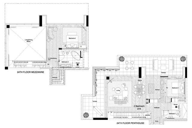 2 bedroom penthouse
