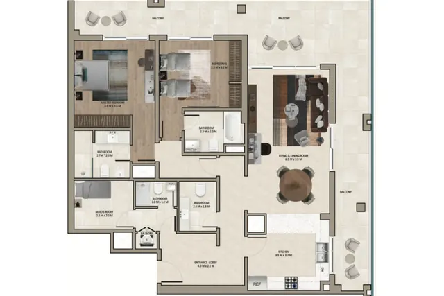 2 bedroom apartment