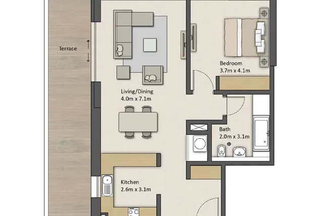 1 bedroom
