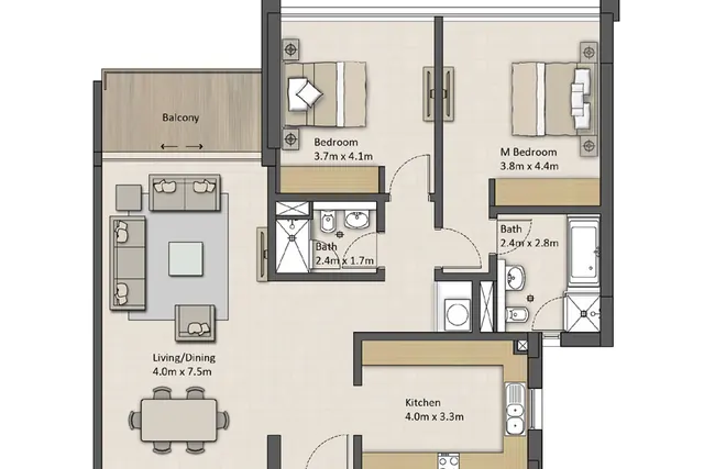 2 bedroom