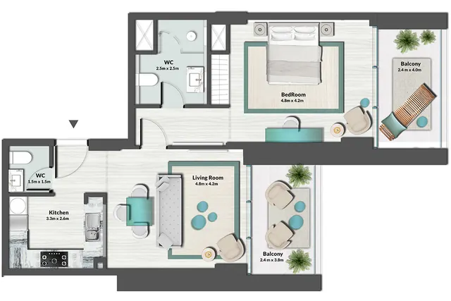 1 bedroom apartment