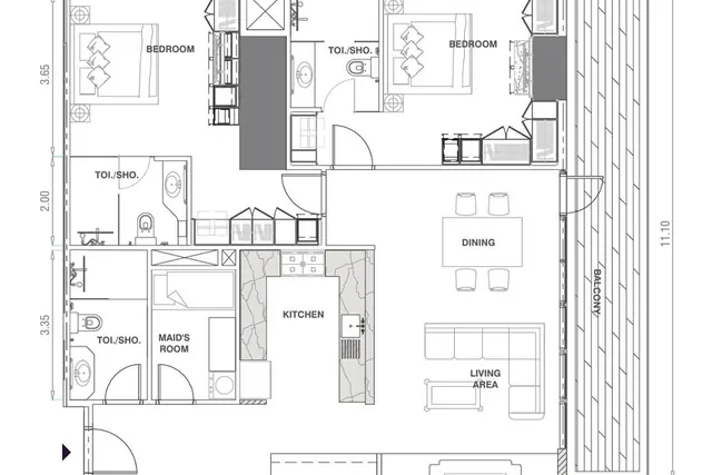 2 bedroom apartment