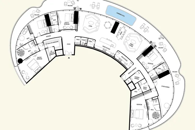 5 bedroom Mercedes-Benz Gullwing Penthouse
