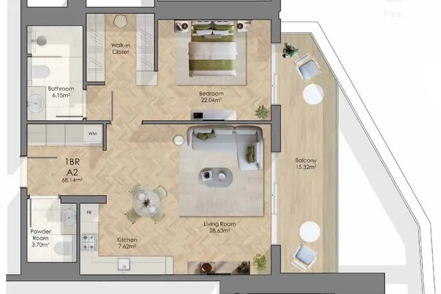 1 bedroom apartment