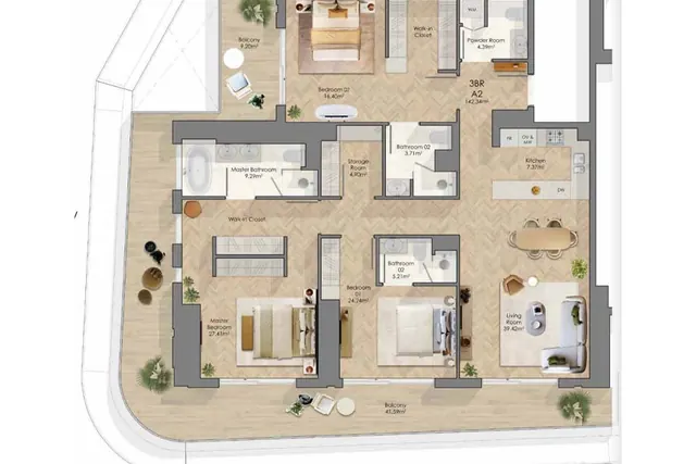 3 bedroom apartment