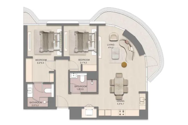 2 bedroom apartment