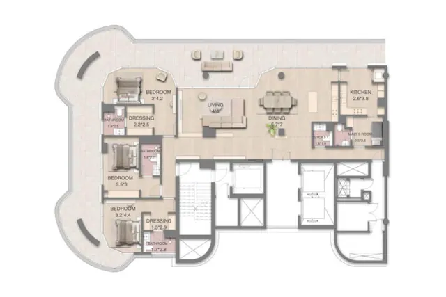 3 bedroom Penthouse