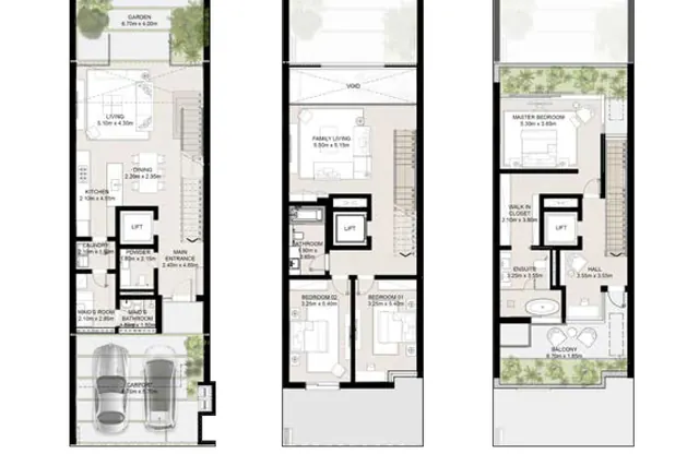 Three level townhouse (3 bedrooms)
