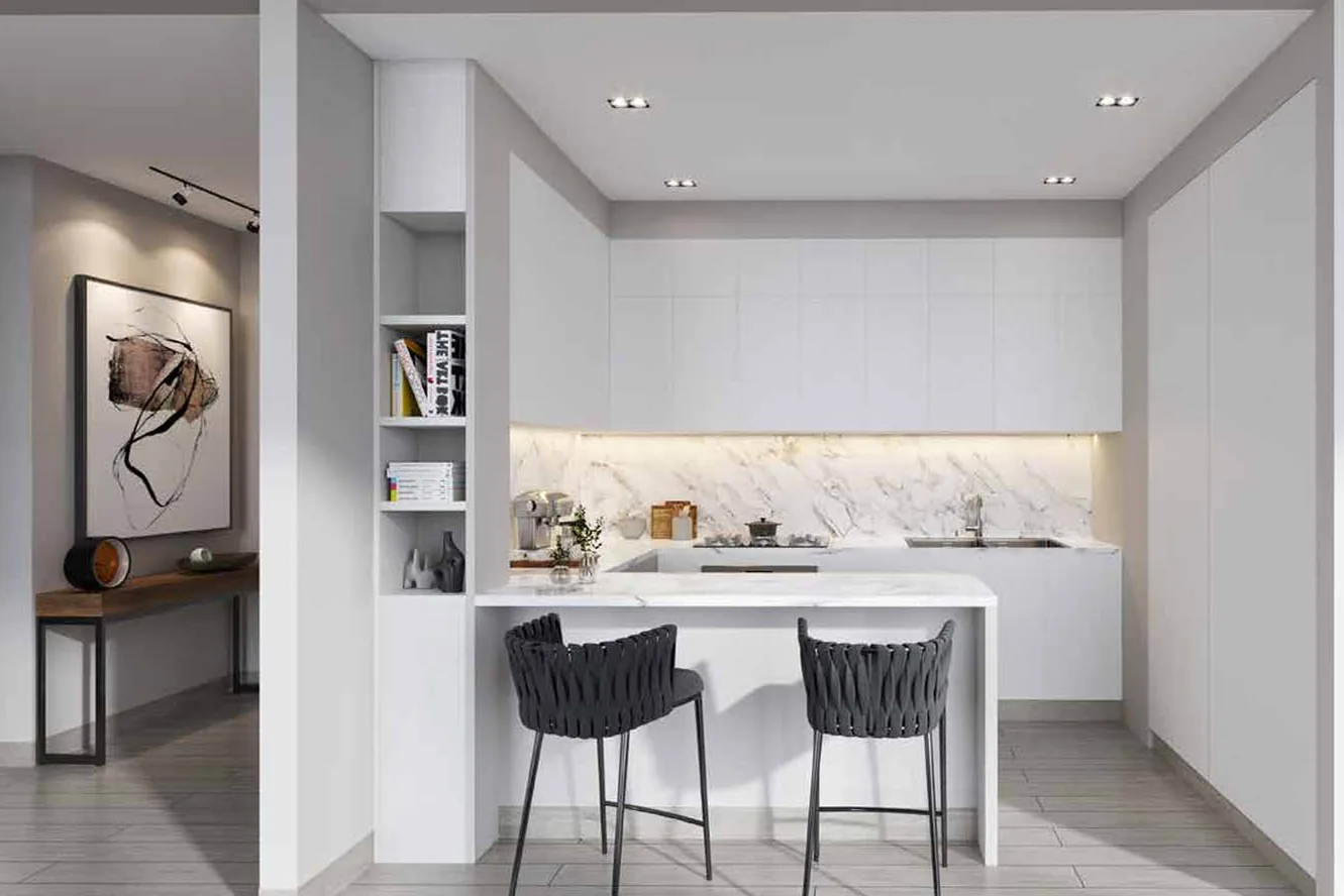 Spacious layouts with high ceilings