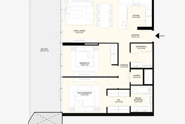 2 bedroom apartment