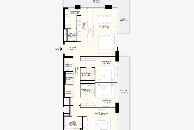 3 bedroom apartment