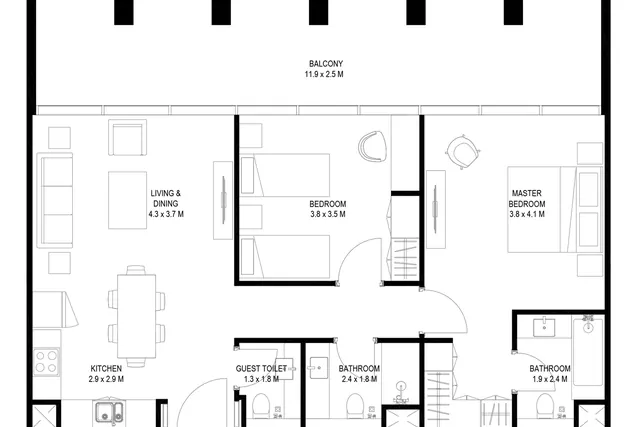 2 bedroom apartment