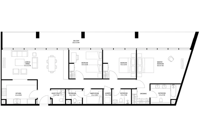 3 bedroom apartment