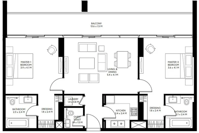 2 bedroom apartment
