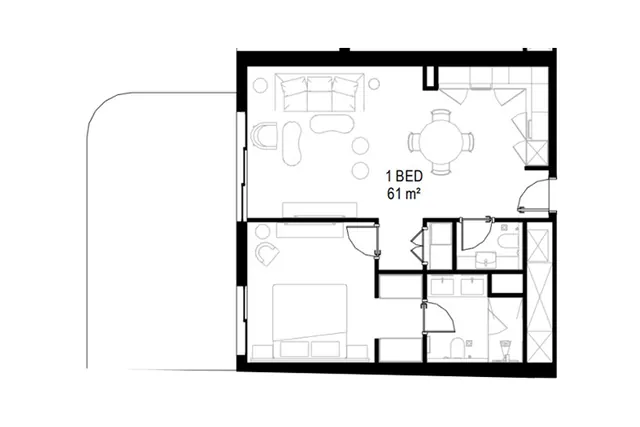 1 bedroom apartment