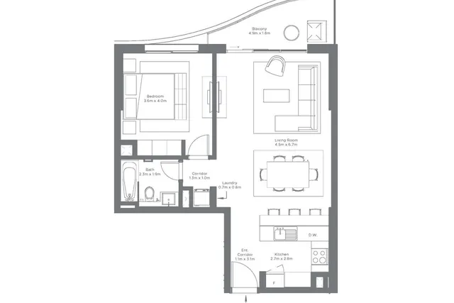 1 bedroom apartment