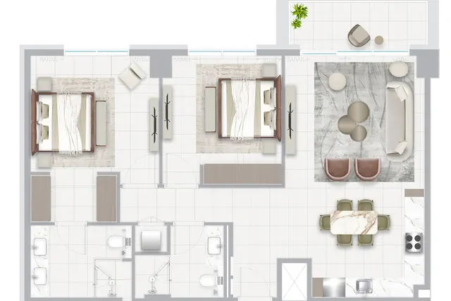 2 bedroom apartment