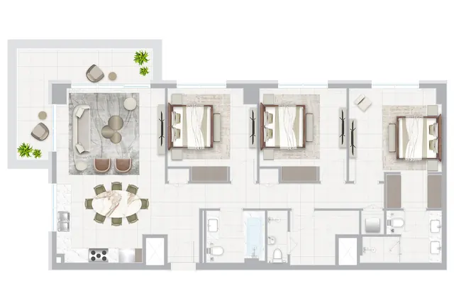 3 bedroom apartment