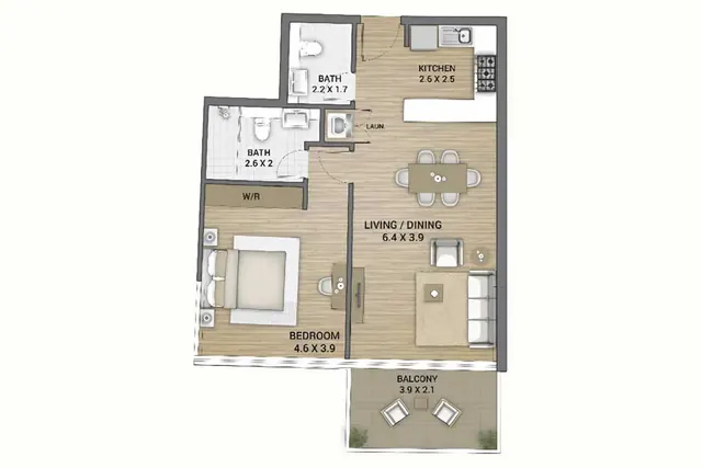 1 bedroom apartment