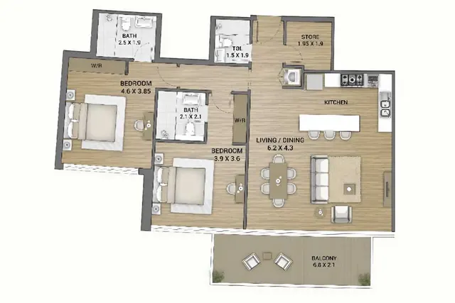 2 bedroom apartment