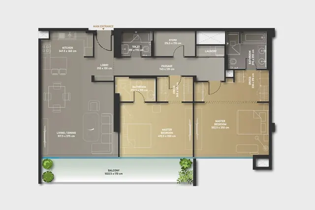 2 bedroom apartment