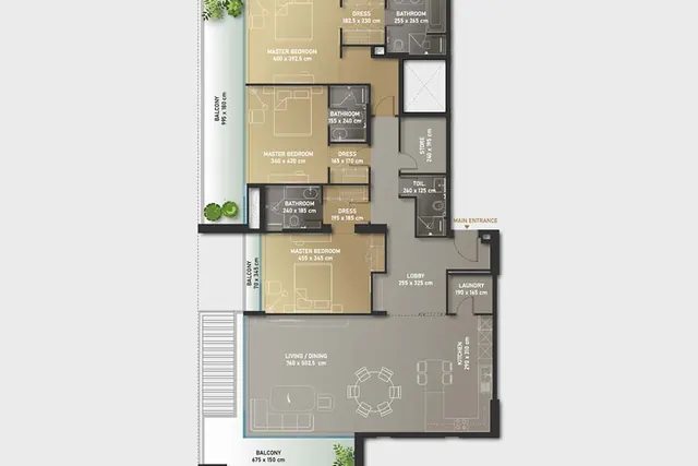 3 bedroom apartment