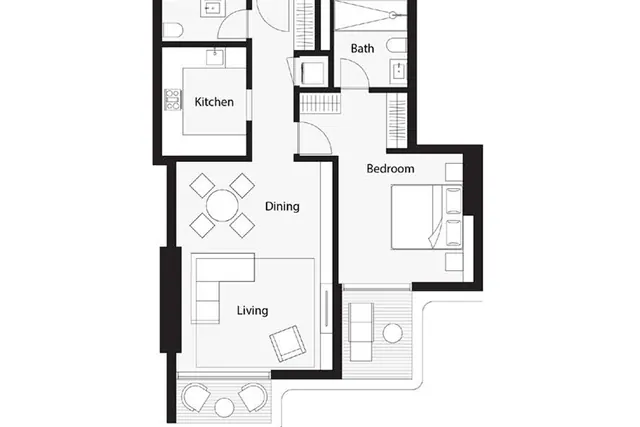 1 bedroom apartment