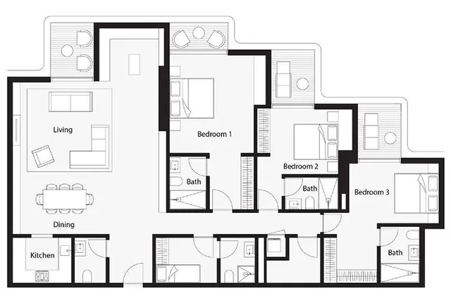 3 bedroom apartment
