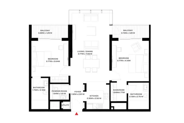 2 bedroom