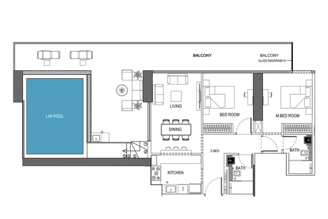 2 bedroom