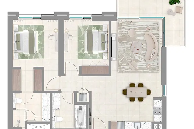 2 Bedroom apartment
