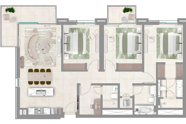 3 Bedroom apartment