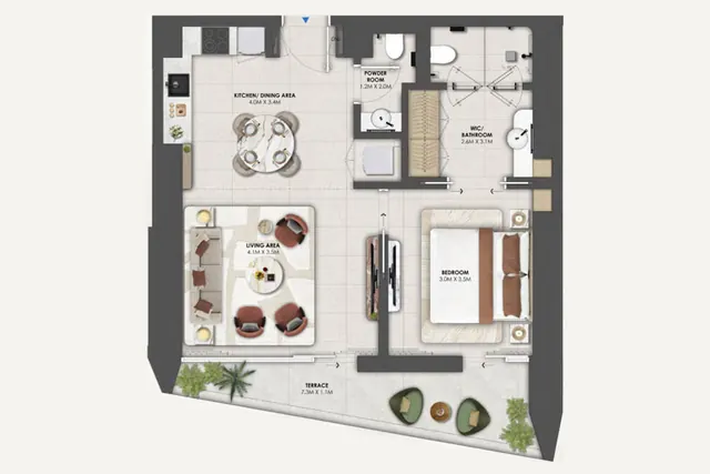 1 bedroom apartment