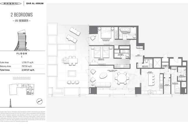 2 bedrooms