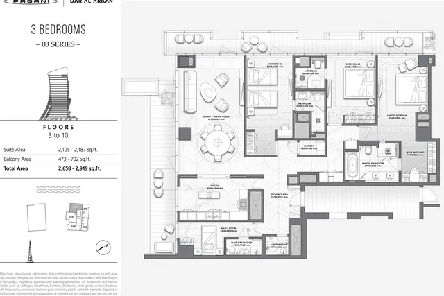 3 bedrooms
