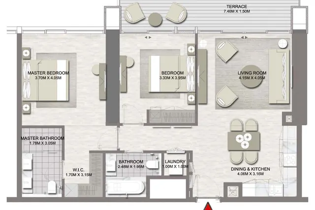 2 bedroom apartment