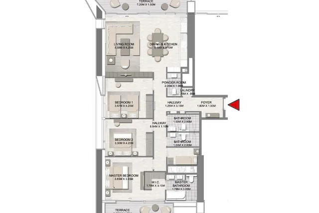 3 bedroom apartment
