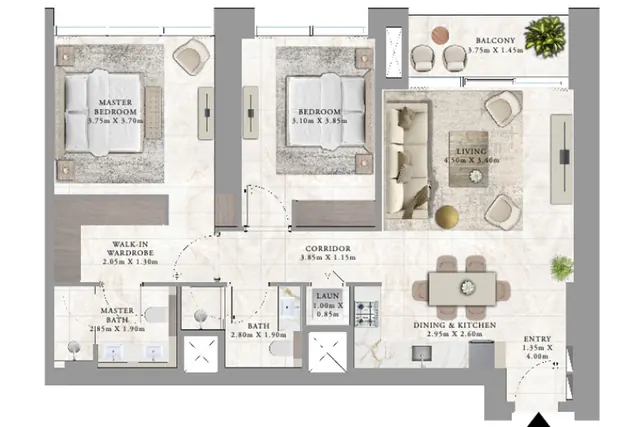 2 bedroom apartment