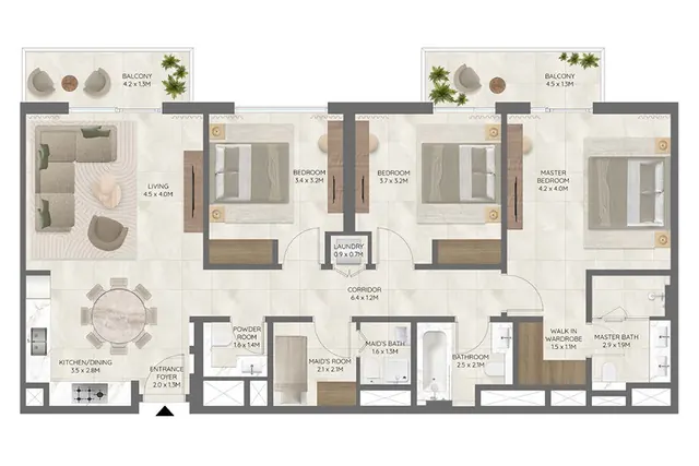 3 bedroom apartment