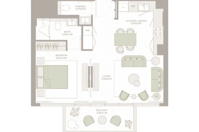 1 bedroom apartment