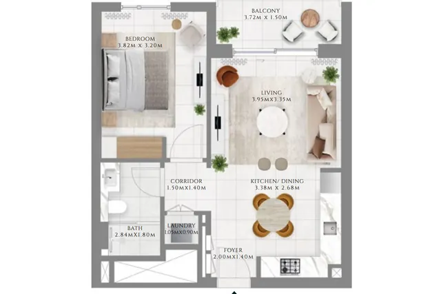 1 bedroom apartment
