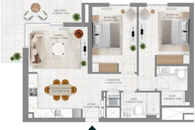 2 bedroom apartment