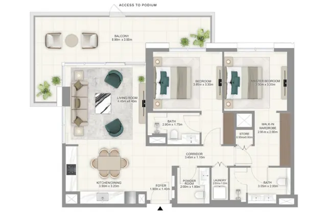2 bedroom apartment