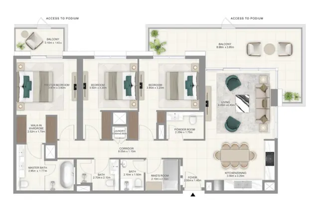 3 bedroom apartment