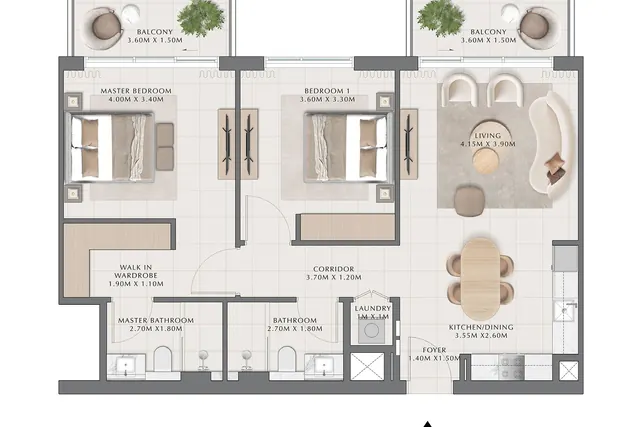 2 bedroom apartment