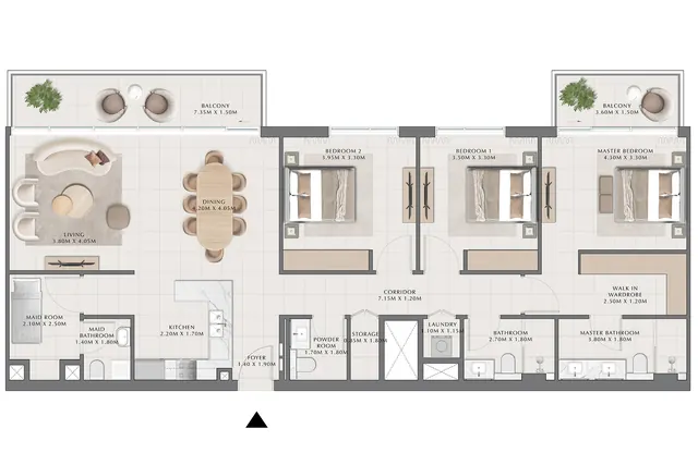 3 bedroom apartment