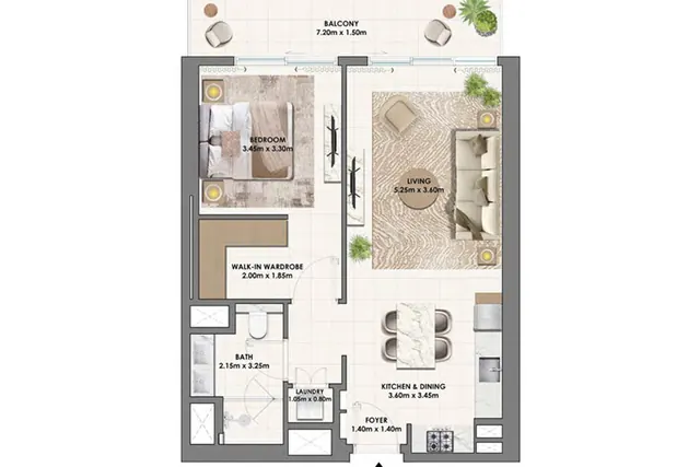 1 bedroom apartment