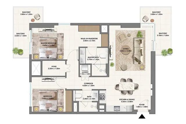 2 bedroom apartment