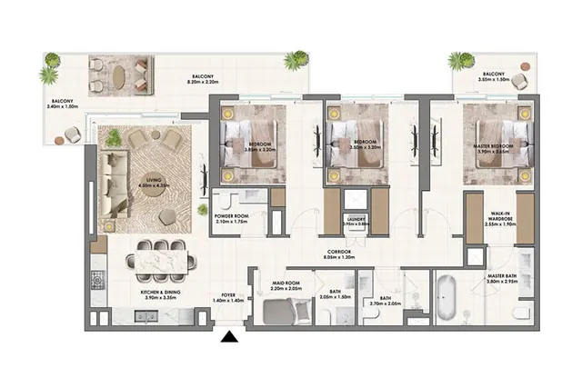 3 bedroom apartment