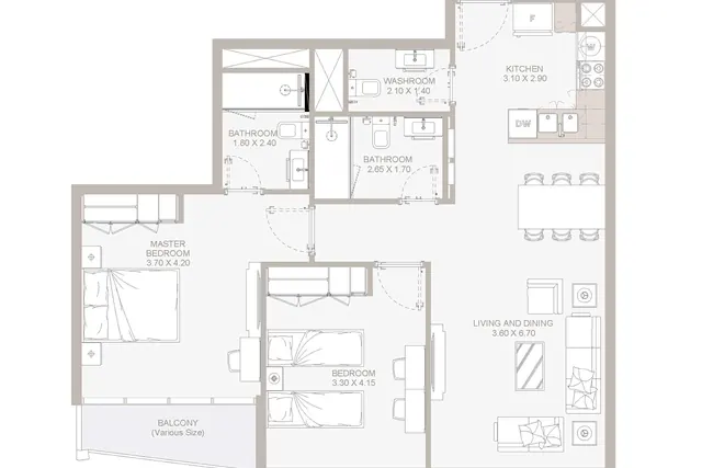 2 bedroom